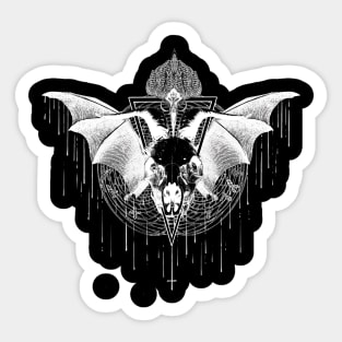 Goat Magick Baphomet Bat Sticker